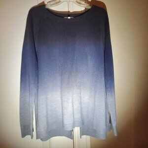 Blue/Gray Ombre Pullover Tunic Sweater